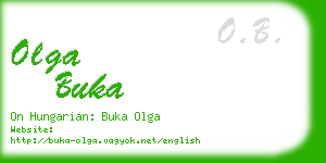 olga buka business card